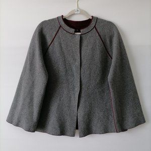 L S Womens Charcoal Gray Long Sleeve Reversible Jacket Size M